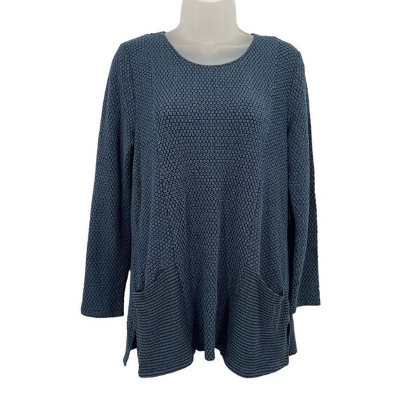 Habitat Clothes to Live in Tunic Top Size Small Blue Long Sleeve Front Pockets - Picture 1 of 13